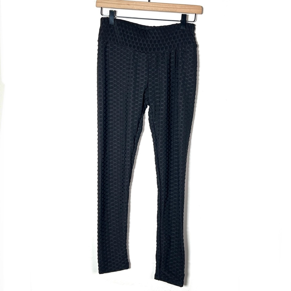 NWT Stella Luce black textured legging pants size medium M B196